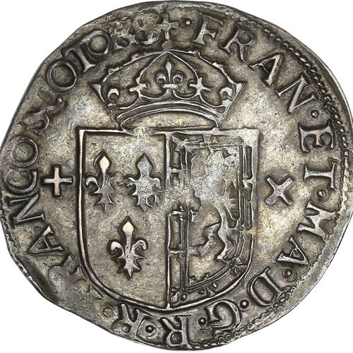 Null FRANCOIS II (1559-1560) Teston d argent. 1560. Frappé en Ecosse. 6,09 g. Ec&hellip;