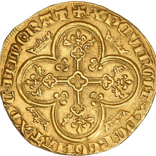 Null CHARLES IV (1322-1328) Royal d or (16 février 1326). 4,21 g. Le roi debout &hellip;
