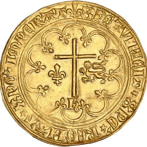 Null HENRI VI (1422-1453) Salut d or. Saint-Lô. 3,49 g. L archange Gabriel debou&hellip;