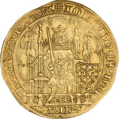 Null JEAN II, le Bon (1350-1364) Ecu d or à la chaise (4e émission, 22 septembre&hellip;