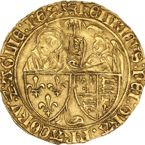 Null HENRI VI (1422-1453) Salut d or. Rouen. 3,45 g. L archange Gabriel debout d&hellip;