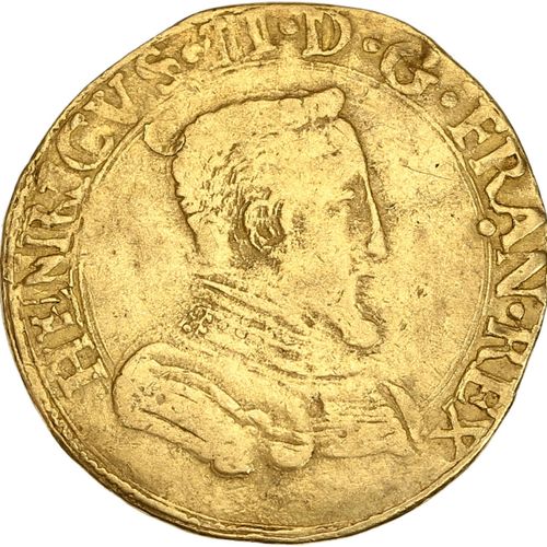 Null HENRI II (1547-1559) Double Henri d or, 1er type. 1558. Rouen. 6,91 g. Bust&hellip;