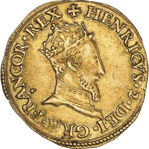Null HENRI II (1547-1559) Ecu d or à l effigie (6 août 1548). 1549. Paris. 3,43 &hellip;
