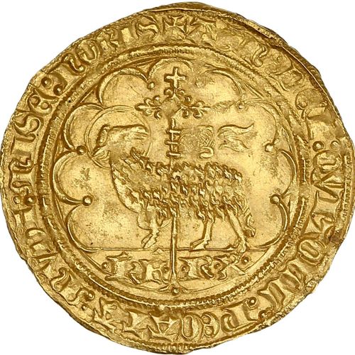 Null CHARLES VI (1380-1422) Agnel d or (10 mai 1417). Saint Quentin (Point 17e).&hellip;