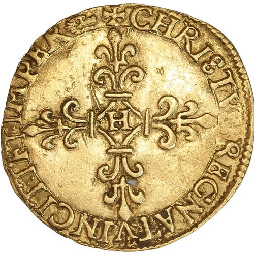 Null CHARLES IX (1560-1574) Ecu d or au soleil. 1565. La Rochelle. 3,35 g. Ecu d&hellip;