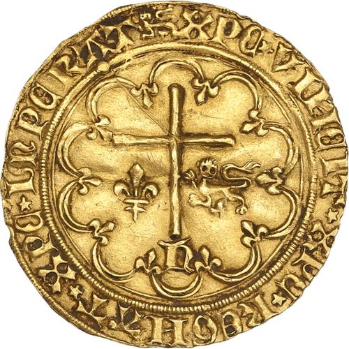 Null HENRI VI (1422-1453) Salut d or. Rouen. 3,45 g. L archange Gabriel debout d&hellip;