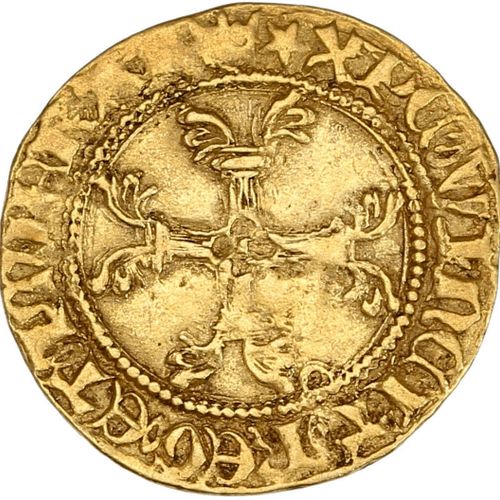 Null CHARLES VII (1422-1461) Demi écu d or (2e émission). Limoges (Point 10e). 1&hellip;