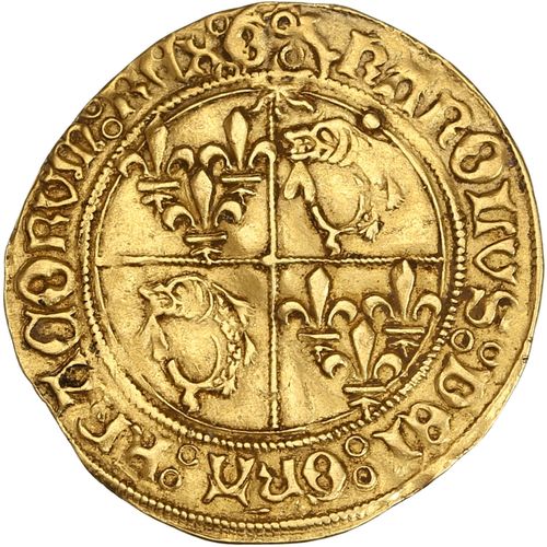 Null CHARLES VIII (1483-1498) Ecu d or au soleil du Dauphiné, 1er type. Romans (&hellip;