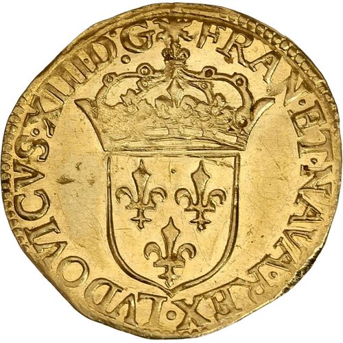 Null LOUIS XIII (1610-1643) Ecu d or au soleil. 1632. Rouen. 3,33 g. Ecu de Fran&hellip;