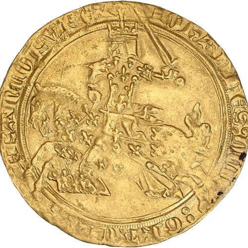 Null JEAN II, le Bon (1350-1364) Franc à cheval (5 décembre 1360). 3,75 g. Le ro&hellip;