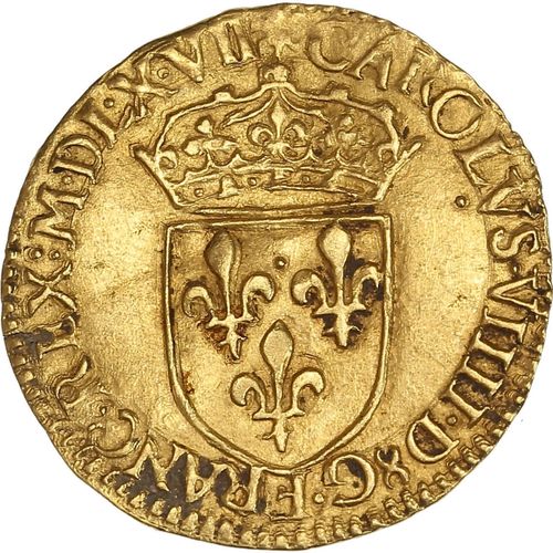 Null CHARLES IX (1560-1574) Ecu d or au soleil. 1567. Bordeaux. 3,38 g. Ecu de F&hellip;