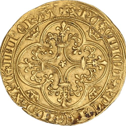 Null CHARLES VI (1380-1422) Ecu d or à la couronne. Saint-André-de-Villeneuve-le&hellip;