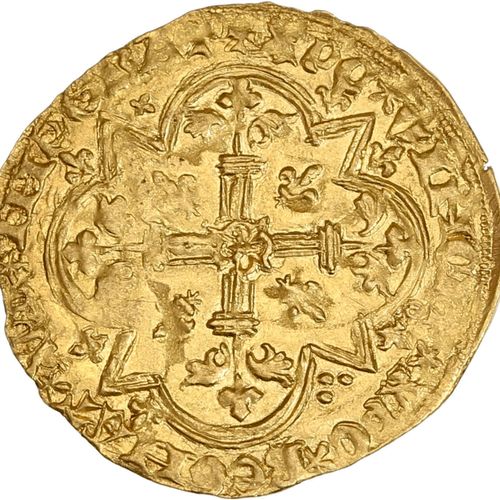 Null CHARLES VI (1380-1422) Demi heaume d or. La Rochelle (Point 9e). 2,51 g. Ec&hellip;