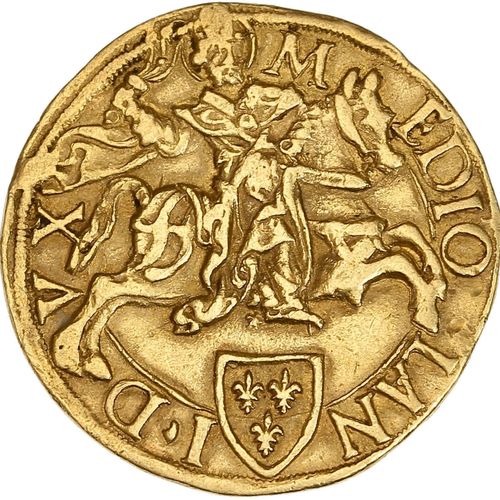 Null DUCHE de MILAN (1499-1512) Double ducat d or. 6,90 g. Buste du roi à droite&hellip;