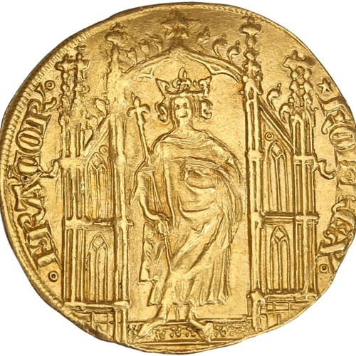 Null CHARLES IV (1322-1328) Royal d or (16 février 1326. 4,18 g. Le roi debout s&hellip;