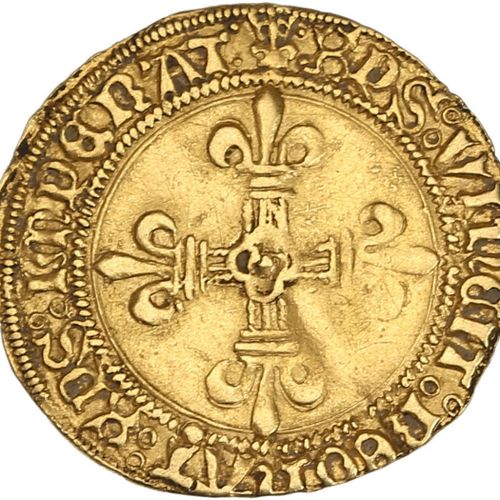Null LOUIS XII (1498-1514) Demi écu d or au soleil (25 avril 1498). Rouen (Point&hellip;