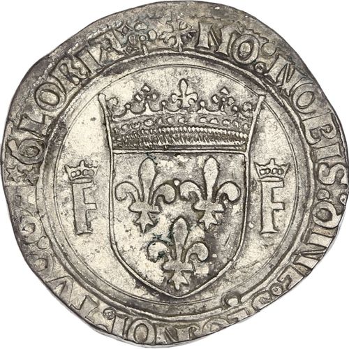 Null FRANCOIS Ier (1515-1547) Teston, 12e type. Lyon. 9,50 g. Buste du roi à dro&hellip;