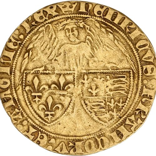 Null HENRI VI (1422-1453) Angelot d or. Paris. 1,97 g. L archange Gabriel à mi-c&hellip;