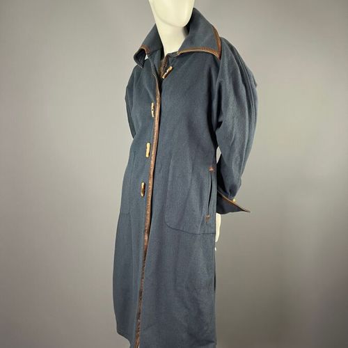 Null CHRISTIAN AUJARD Paris - Petrol blue wool coat - Approx. Size M -70s

Cut f&hellip;