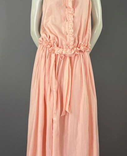 Null LANVIN - Ruffled summer dress - Size 42

Cut in a light pink silk-cotton bl&hellip;