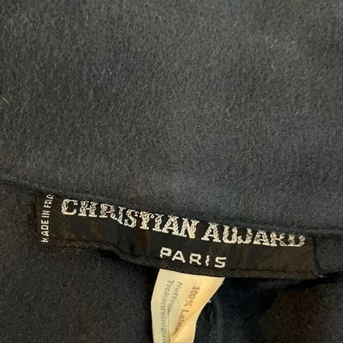 Null CHRISTIAN AUJARD Paris - Manteau en laine bleu pétrole - Env. Taille M -Ann&hellip;