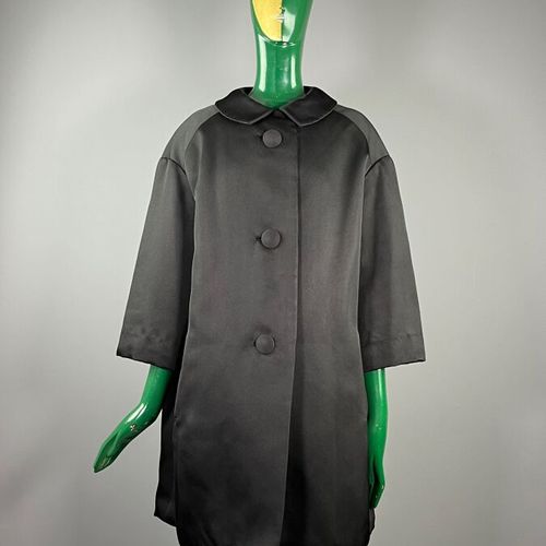 Null CHRISTIAN DIOR Boutique - circa 1959 - Yves Saint Laurent - Black silk trap&hellip;
