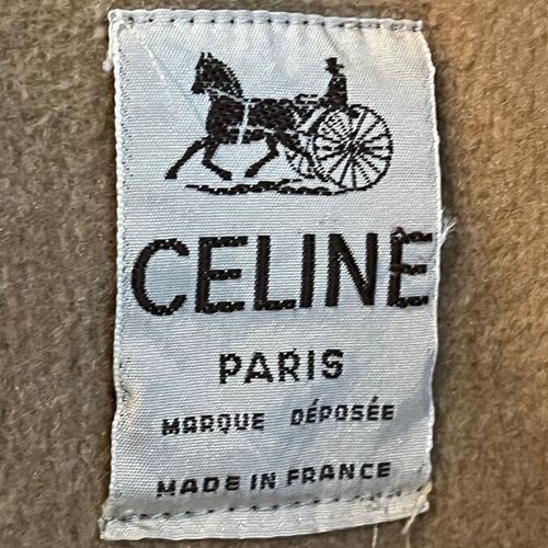 Null CÉLINE Paris - Trench en coton et laine beige - Boutons Sulky - Années 70 -&hellip;