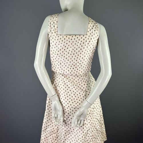 Null 1960s silk cocktail dress - Approx. Size 36

Cut from ivory silk with brown&hellip;