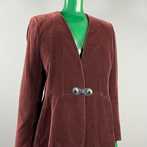Null YVES SAINT LAURENT Rive-Gauche - Burgundy velvet jacket - Years 90 - Approx&hellip;