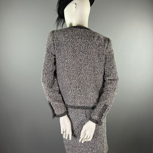 Null CHANEL Boutique - Croisière 1997 - Tailleur jupe en tweed chiné - Taille 38&hellip;