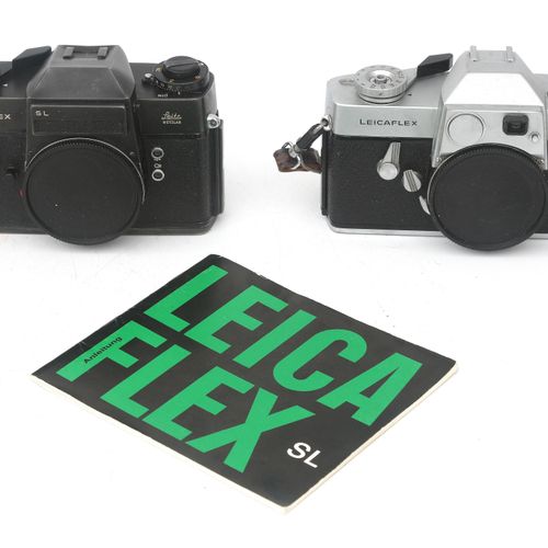 Null Two Leicaflex SLR camera bodies including type SL, Germany, ca. 1970.