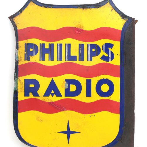 Null Enseigne publicitaire en émail pour la radio Philips, L'Emallo-gravure-Pari&hellip;