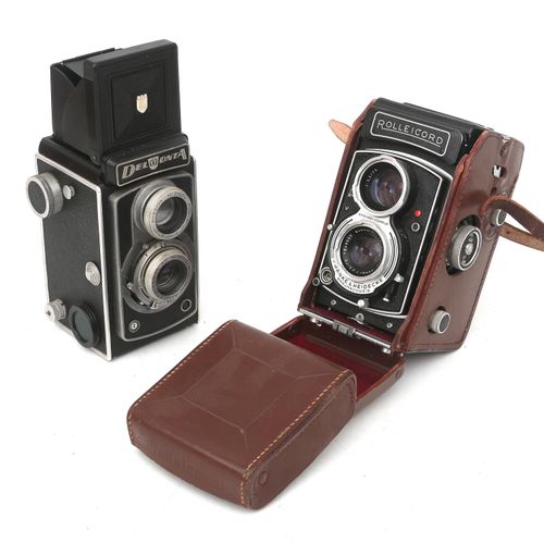 Null Zwei Kameras, Rolleicord Vb 1962-1977, mit Originalkoffer, und Montanus Del&hellip;