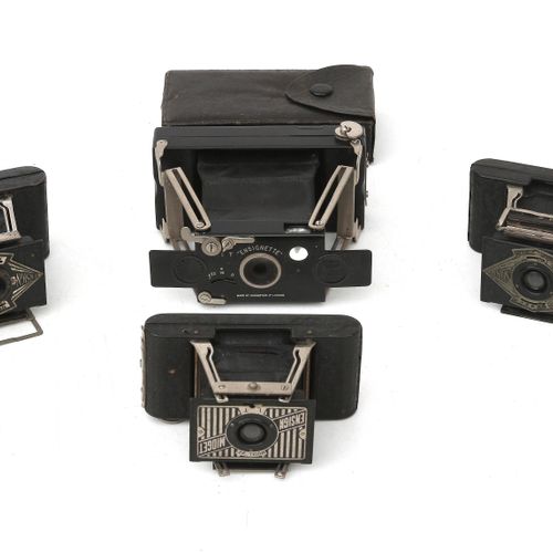 Null Quatre caméras miniatures pliantes, Ensign, type Midget et Ensignette, prin&hellip;