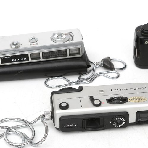 Null Five miniature camera's incuding Pentax Auto110 with flash and Yashica Ator&hellip;