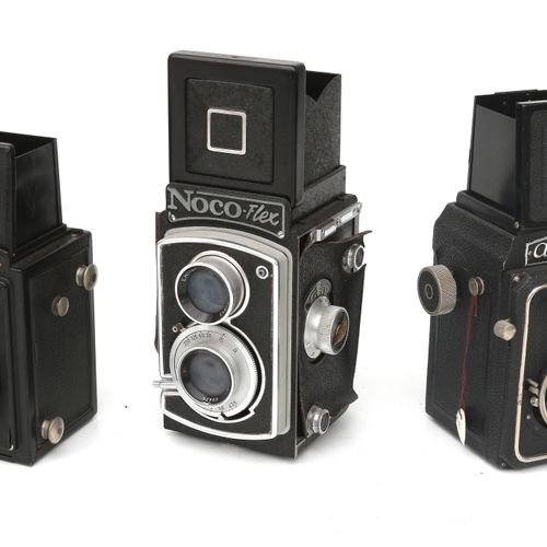Null Trois appareils photo reflex à deux objectifs : Voigtländer, type Brillant,&hellip;
