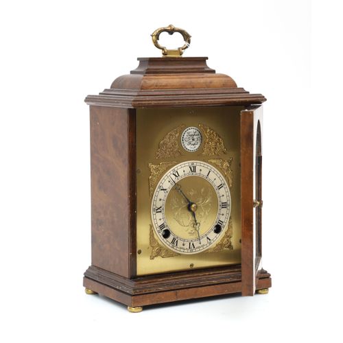 Null An Elliot London table clock to an old model with burr walnut veneered case&hellip;