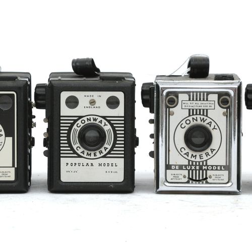 Null (6) Coronet box camera's - (2) Conway Popular Model, De Luxe Model, (3) Syn&hellip;