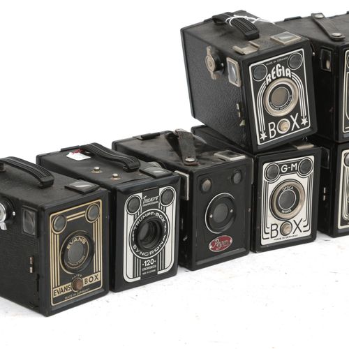 Null (14)德国的金属盒相机。各种类型的WO。Filmor, Adina, Reo Box和Regia box。