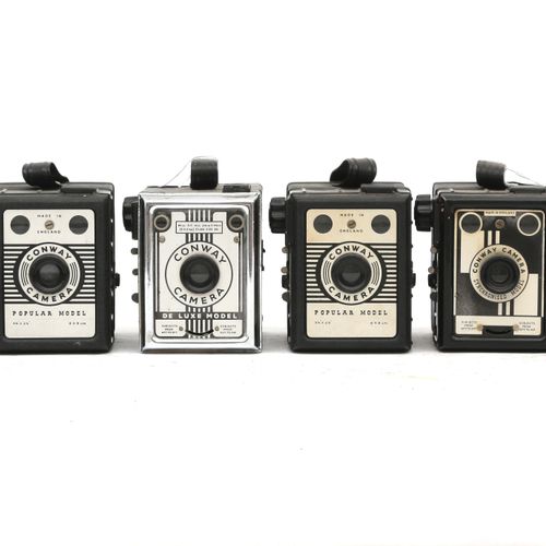 Null (6) Coronet-Box-Kameras - (2) Conway Popular Model, De Luxe Model, (3) Sync&hellip;