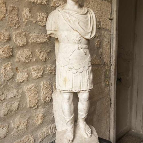 Null 240. Paire de statues d’empereurs à l’antique, Italie, début XIXe siècle, e&hellip;