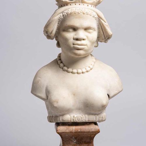 Null 268. Sculpture, allégorie de l’Afrique, fin XVIIe - début XVIIIe siècle.Bus&hellip;