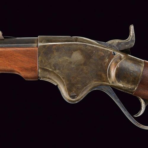 A 1865 model Spencer Repeating Rifle 年代：19世纪第三季度 出处：美国，有膛线的圆形50口径枪管，带前视镜，新鲜的蓝色，刺&hellip;