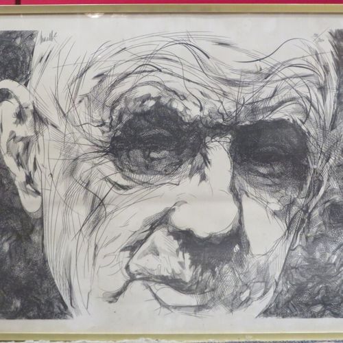 Null Raymond MORETTI (1931-2005) "de Gaulle" lithographie signée en haut à gauch&hellip;