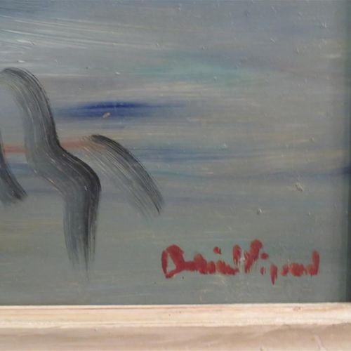 Null Daniel PIPARD (1914-1978) Paysage d'hiver" huile sur isorel signée en bas à&hellip;