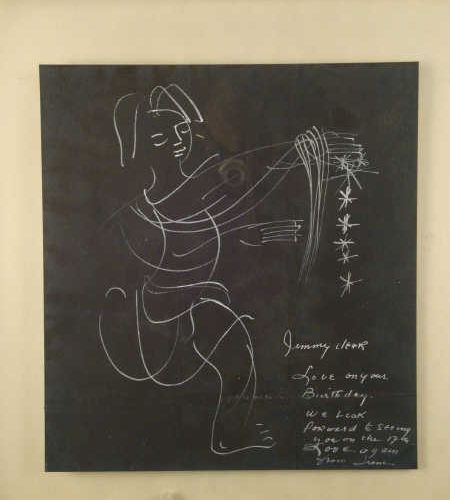Null Irème RICE PEREIRA 1902 - 1971, Femme semant des étoiles (?), dessin sur pa&hellip;