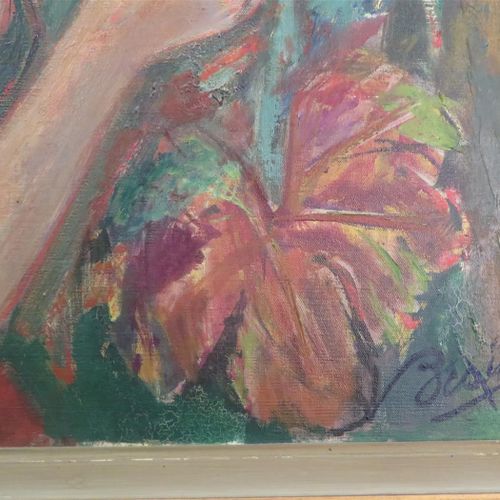 Null Paul BRAIG (1906-1972) "Jeunes vendangeuses" huile sur toile signée en bas &hellip;
