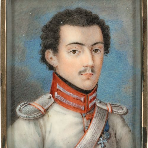 Russisch um 1814. Miniatur Portrait des Leutnants Alexander Ivanovich Shepelev i&hellip;