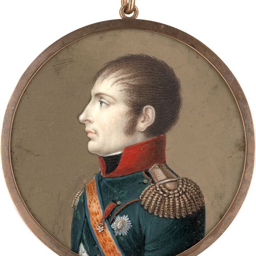 Italienisch Vers 1805/1810. Portrait miniature d'Eugène de Beauharnais, vice-roi&hellip;