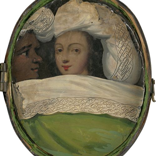 Britisch oder Niederländisch Vers 1660. Miniature déguisée : portrait d'une jeun&hellip;